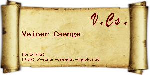 Veiner Csenge névjegykártya